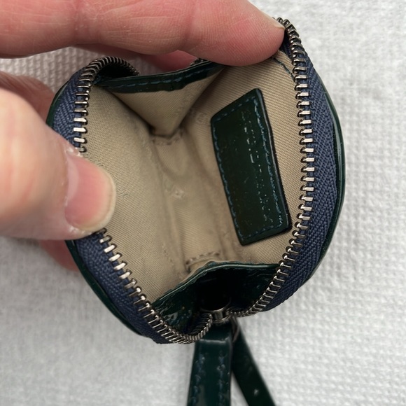 BURBERRY GREEN BROWN NOVA CHECK MINI COIN KEYCHAIN PURSE-RARE! - Picture 11 of 14